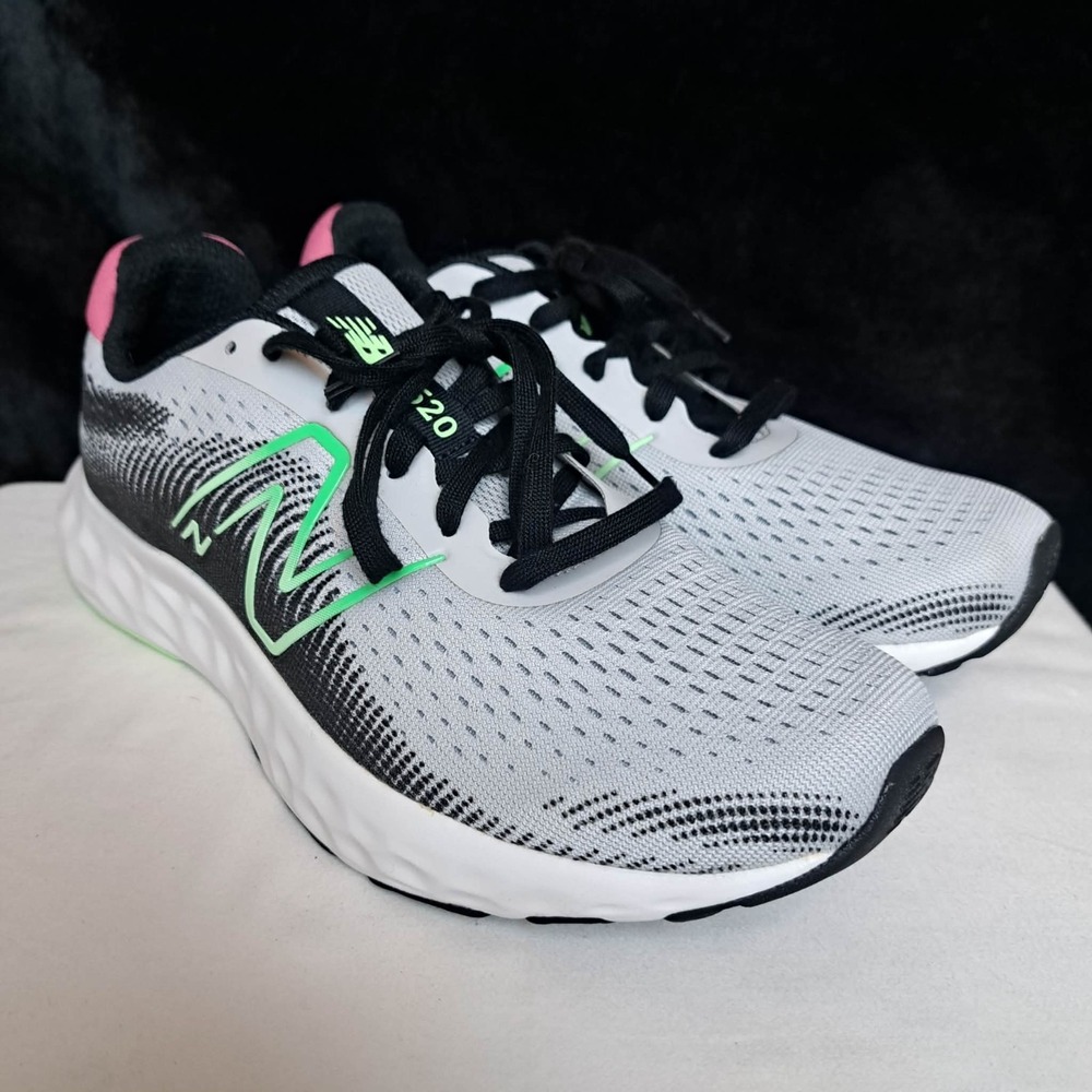 New Balance 520v8 Running Shoes Womens Size 9.5 Gray Black Mint Pink W520RT8 - Picture 2 of 11